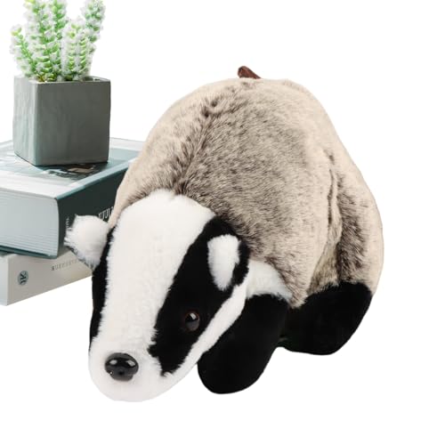 Jlobnyiun Badger, Tierspielzeug Cuddly | Kompakter Plüsch-Komorb mit angenehmer Textur, flauschiges Dekor aus Plüsch für Kinderzimmer, Schlafzimmer für Büro, Sofa von Jlobnyiun