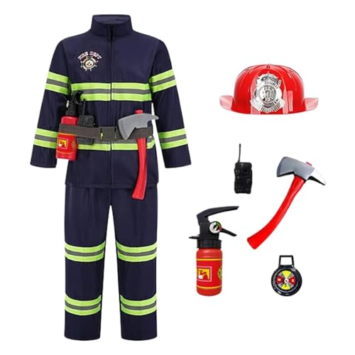 Jlobnyiun Feuerwehrmann Kostüm für, Feuerwehrmann Verkleidung für - so tun wie ein Feuerwehrmann Kostüm Dress Up Play Feuerwehrmann Kostüm | Rollenspiel, Verkleidungskleidung, Feuerwehrspielzeug inkl Jlobnyiun Feuerwehrmann Kostüm für, Feuerwehrmann Verkleidung für - so tun wie ein Feuerwehrmann Kostüm Dress Up Play Feuerwehrmann Kostüm | Rollenspiel, Verkleidungskleidung, Feuerwehrspielzeug inkl von Jlobnyiun
