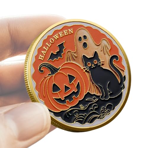 Jlobnyiun Halloween Challenge Coin | Halloween Erinnerung Challenge Coin - Sammlerstück Andenken für Erwachsene Männer Frauen Freunde Familie von Jlobnyiun