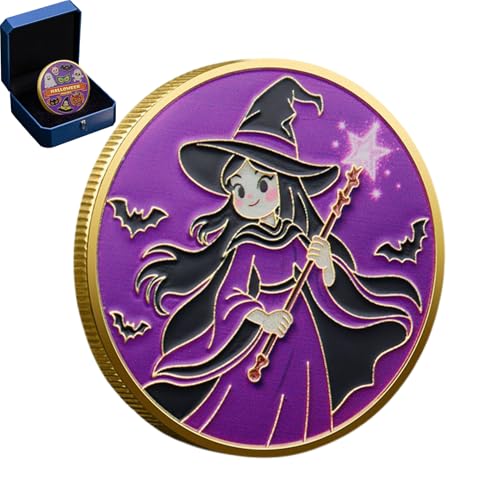 Jlobnyiun Halloween Challenge Coin | Halloween Erinnerung Challenge Coin - Sammlerstück Andenken für Erwachsene Männer Frauen Freunde Familie Jlobnyiun Halloween Challenge Coin | Halloween Erinnerung Challenge Coin - Sammlerstück Andenken für Erwachsene Männer Frauen Freunde Familie von Jlobnyiun