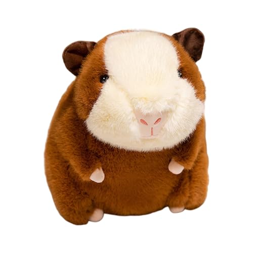 Jlobnyiun Hamster-Plüschtier – weiches und lebensechtes braunes Hamster-Plüschtier | Plüschtier für Bett, Sofa, bequemes Tierkissen, perfekt für Würfelspiele von Jlobnyiun