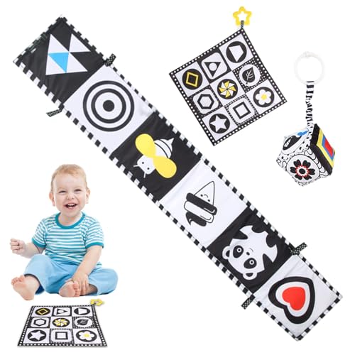 Jlobnyiun Jouets Contrast Pour Kids Jouets Contrast Pour Kids, Set mit 3 Jouets of Livre de visuelle Stimulation, interaktive Jouets von Couleur für Kinder, Livre de Stimulation Jlobnyiun Jouets Contrast Pour Kids Jouets Contrast Pour Kids, Set mit 3 Jouets of Livre de visuelle Stimulation, interaktive Jouets von Couleur für Kinder, Livre de Stimulation von Jlobnyiun