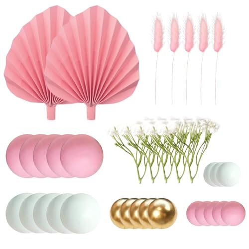 Jlobnyiun Kuchendekoration, kleine Ventilator-Kugeln für Kuchendekoration, Boho-Mottoparty, goldfarbene Kugeldekoration Jlobnyiun Kuchendekoration, kleine Ventilator-Kugeln für Kuchendekoration, Boho-Mottoparty, goldfarbene Kugeldekoration von Jlobnyiun