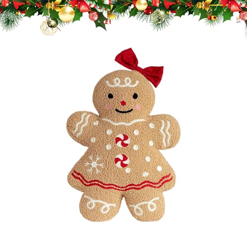 Jlobnyiun Lebkuchenplüschspielzeug - Gingerbread Mann Gefüllt, Mann Spielzeug | Weiche Desktop -Ornament, Weihnachtsdekor Für Schlafzimmer Stuhl Auto Home Wohnzimmersofa Couch Festliche Ausstellung Jlobnyiun Lebkuchenplüschspielzeug - Gingerbread Mann Gefüllt, Mann Spielzeug | Weiche Desktop -Ornament, Weihnachtsdekor Für Schlafzimmer Stuhl Auto Home Wohnzimmersofa Couch Festliche Ausstellung von Jlobnyiun