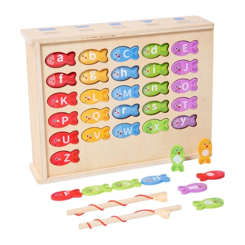 Jlobnyiun Magnetisches Angelspiel, Angelspielzeug für Angelspiele aus Alphabet aus Holz – Farbsortierpuzzle, Spielzeug für motorische Fähigkeiten, interaktives Spielzeug und Bildung für Jlobnyiun Magnetisches Angelspiel, Angelspielzeug für Angelspiele aus Alphabet aus Holz – Farbsortierpuzzle, Spielzeug für motorische Fähigkeiten, interaktives Spielzeug und Bildung für von Jlobnyiun