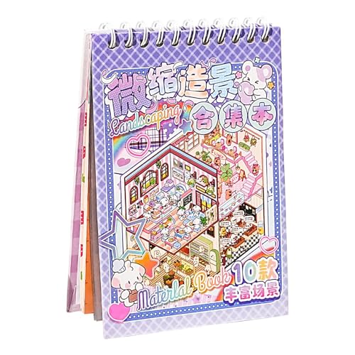 Jlobnyiun Miniatur -Szenenaufkleber, 3D -Goodie -Taschen Stuff - Süße Cartoon Und wasserdichte Aufkleber, Miniatur -simulierte Kabinenszene Reiche Muster Für Erwachsene Teenager Für Alle Orte von Jlobnyiun