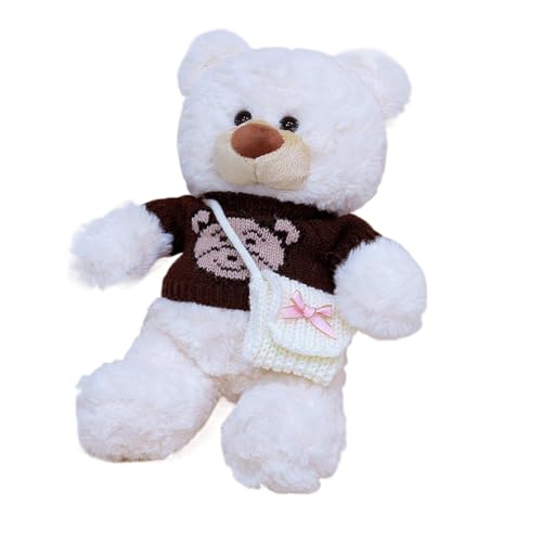 Jlobnyiun Niedlicher Teddybär aus Kleidung – Teddybär aus Kleidung, Tierkissen aus Plüsch, dekorativ, Bär, flauschiges Spielzeug für Mädchen Jlobnyiun Niedlicher Teddybär aus Kleidung – Teddybär aus Kleidung, Tierkissen aus Plüsch, dekorativ, Bär, flauschiges Spielzeug für Mädchen von Jlobnyiun