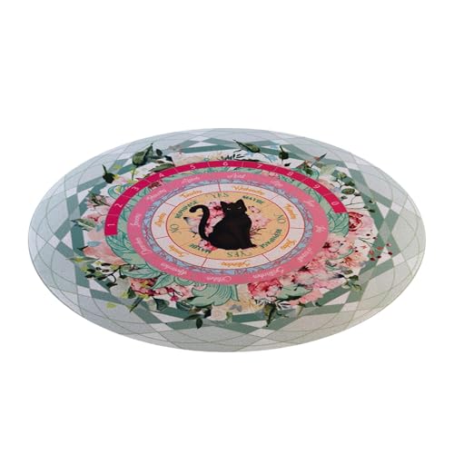 Jlobnyiun Pendelmatte, Astrologische Pendelmatte | Weiche Wahrsagematte | 21,6 cm große Wünschelruten-Pendelmatte mit schwarzer Katze für spirituelle Altardekoration Jlobnyiun Pendelmatte, Astrologische Pendelmatte | Weiche Wahrsagematte | 21,6 cm große Wünschelruten-Pendelmatte mit schwarzer Katze für spirituelle Altardekoration von Jlobnyiun