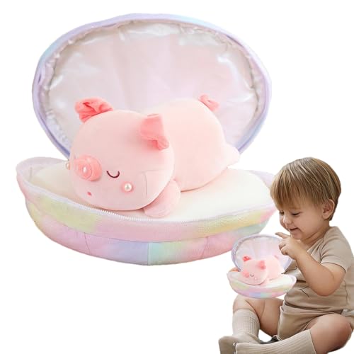 Jlobnyiun Plüsch, Cartoon-Plüschspielzeug für Kinder, Muschel für Kinder, realistisch aussehendes Plüschspielzeug für Schlafzimmer, Spielzimmer, Jlobnyiun Plüsch, Cartoon-Plüschspielzeug für Kinder, Muschel für Kinder, realistisch aussehendes Plüschspielzeug für Schlafzimmer, Spielzimmer, von Jlobnyiun