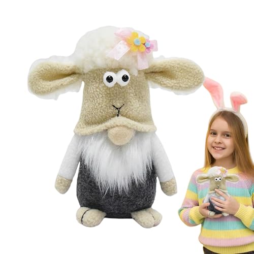 Jlobnyiun Plüschtier GNOME Ostern – Zwerg ohne Gesicht aus weichem Stoff, Zwerg ohne Gesicht aus Plüsch zur Osterdekoration | Niedliche Büroplüsch-Gnome mit Lammkopfbedeckung für den Klang Jlobnyiun Plüschtier GNOME Ostern – Zwerg ohne Gesicht aus weichem Stoff, Zwerg ohne Gesicht aus Plüsch zur Osterdekoration | Niedliche Büroplüsch-Gnome mit Lammkopfbedeckung für den Klang von Jlobnyiun