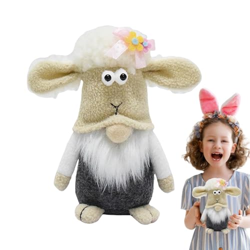 Jlobnyiun Plüschtier GNOME Ostern – ohne Gesicht aus weichem Stoff, ohne Gesicht aus Plüsch zur Osterdekoration | Niedliche Büroplüsch-GNOME mit Lammkopfbedeckung für den Klang Jlobnyiun Plüschtier GNOME Ostern – ohne Gesicht aus weichem Stoff, ohne Gesicht aus Plüsch zur Osterdekoration | Niedliche Büroplüsch-GNOME mit Lammkopfbedeckung für den Klang von Jlobnyiun