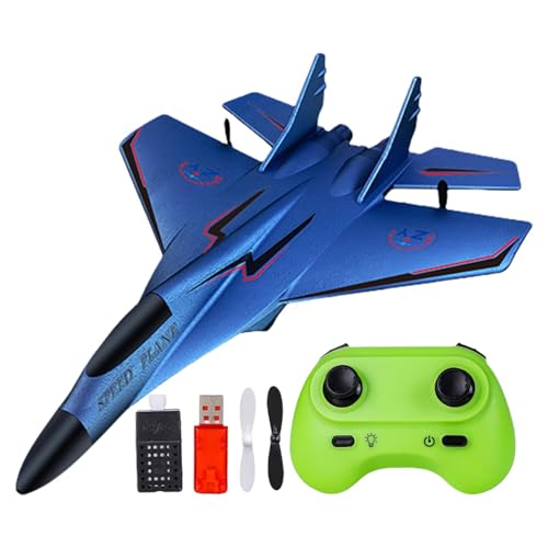 Jlobnyiun RC Flugzeuge für Kinder, ferngesteuertes Flugzeug | 2,4 GHz RC Jagdflugzeugmodell | Flugzeugmodell Spielzeug aus Schaumstoff zum Schießen mit Licht für von Jlobnyiun