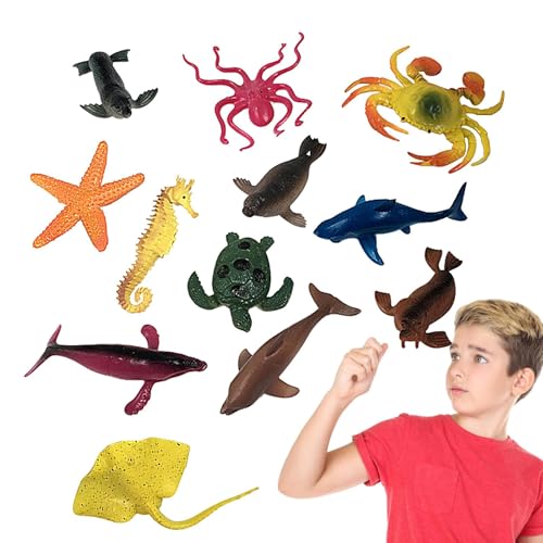 Jlobnyiun Realistisches Badespielzeug mit Meeresfigur, realistisches Tierspielzeug – lebensechte Tiere, Meerestiere, 12 Teile, Figuren, Spielzeug – verschiedene Meerbadespielzeuge, Spiele Jlobnyiun Realistisches Badespielzeug mit Meeresfigur, realistisches Tierspielzeug – lebensechte Tiere, Meerestiere, 12 Teile, Figuren, Spielzeug – verschiedene Meerbadespielzeuge, Spiele von Jlobnyiun
