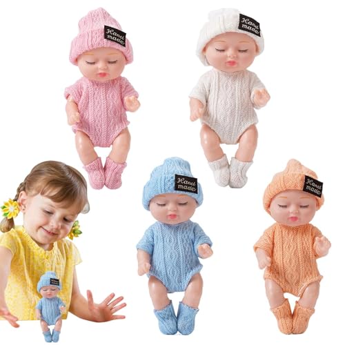Jlobnyiun Reborn Puppen, Reborn Puppen - Echte Babys, 4 Teile, lebensechte Puppen - Puppen und Zubehör, Reborn Baby für Mädchen, Geburtstag oder Urlaub Jlobnyiun Reborn Puppen, Reborn Puppen - Echte Babys, 4 Teile, lebensechte Puppen - Puppen und Zubehör, Reborn Baby für Mädchen, Geburtstag oder Urlaub von Jlobnyiun