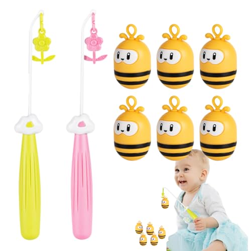Jlobnyiun Spielen Sie Angeln, spielen Sie Angeln, pädagogisches Bienenfangspuzzle – Party-Puzzle-Spielzeug mit 2 magnetischen Pfosten, 6 flackernden Bienen, Aktivität in Jlobnyiun Spielen Sie Angeln, spielen Sie Angeln, pädagogisches Bienenfangspuzzle – Party-Puzzle-Spielzeug mit 2 magnetischen Pfosten, 6 flackernden Bienen, Aktivität in von Jlobnyiun