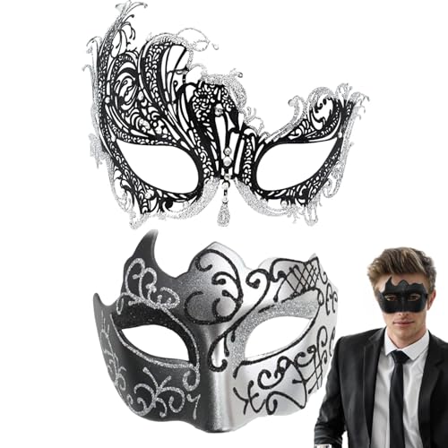 Jlobnyiun Spitzen-Maskerade-Maske, Maskenkostüm | Spitzen-Augenmaske,Kostüm-Maske-Party-Zubehör, Paar-Gesichtsbedeckungen-Set für Bühnenauftritte Jlobnyiun Spitzen-Maskerade-Maske, Maskenkostüm | Spitzen-Augenmaske,Kostüm-Maske-Party-Zubehör, Paar-Gesichtsbedeckungen-Set für Bühnenauftritte von Jlobnyiun