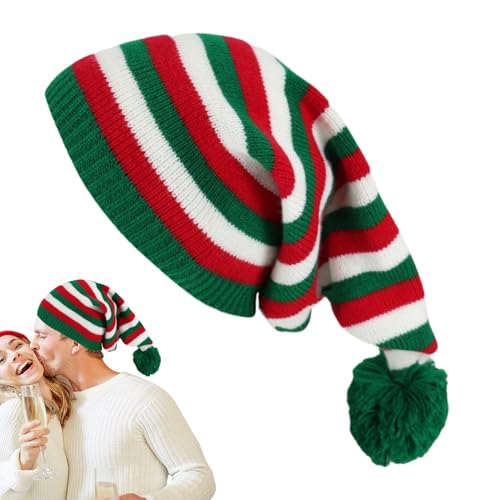 Jlobnyiun Strickmütze, Strickmütze für Damen, Weihnachtsmann Strickmütze, Bunte Bequeme Festliche Mütze Für Die ganze Familie Outdoor Aktivitäten Versammlungen von Jlobnyiun