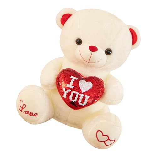 Jlobnyiun Teddybär, Plüschpuppe in Herzform – weiches Kissen in Tierform aus Plüsch | Heimdekoration, Plüschtiere 30 cm Jlobnyiun Teddybär, Plüschpuppe in Herzform – weiches Kissen in Tierform aus Plüsch | Heimdekoration, Plüschtiere 30 cm von Jlobnyiun