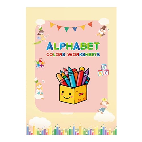 Jlobnyiun Tracking-Bücher für | Alphabet-Schreibheft, Lernaktivitäten im Vorschulalter mit Zahlenerkennung und Farbentdeckung von Jlobnyiun