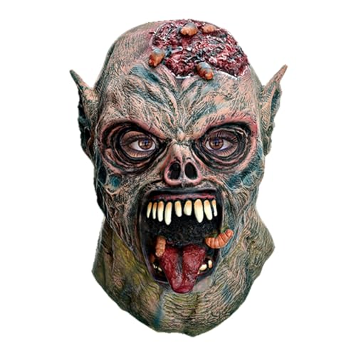 Jlobnyiun Unheimliche Maske - Halloween Verkleidung Kapuzen,Rollenspiel Requisiten Kostümzubehör Für Feste Gruselhäuser Freizeitparacks Auftritte Und Außeneinsätze Von Profis von Jlobnyiun