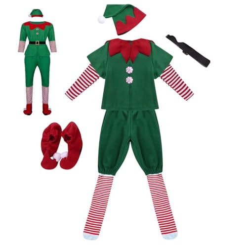 Jlobnyiun Weihnachtskostüm, Weihnachtselfenkostüm | Weihnachtsmann-Hilfe-Kostüm, Festliches Outfit, Weihnachts-Cosplay-Kleidung, Urlaubskostüme Jlobnyiun Weihnachtskostüm, Weihnachtselfenkostüm | Weihnachtsmann-Hilfe-Kostüm, Festliches Outfit, Weihnachts-Cosplay-Kleidung, Urlaubskostüme von Jlobnyiun