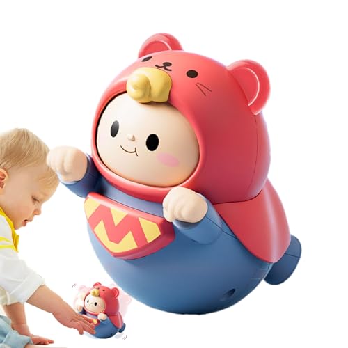 Jlobnyiun Wobbler für Tiere | Rassel Poly Tier mit Glockengeräuschen - Niedliches Quietschspielzeug für Kinder Schreibtisch Spielzeug von Jlobnyiun