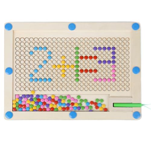 Magnetische Kritzeltafel für mit Perlen, Magnettafel mit Punkten | Magnetpunktkunst mit Magnetstift, Zeichenbrett mit Magnetperlen, Reisespielzeug von Jlobnyiun
