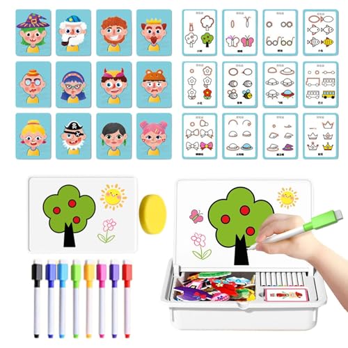 Magnetisches Puzzle Für Kinder | Magnetisches Steckpuzzle Mit Malbrett | Sinnesförderndes Lernspielzeug Für Feinmotorik | Kindergeburtstag Geschenk Für Kinder Ab 3 4 5 6 Jahren Kindergarten von Jlobnyiun