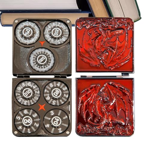 Metallwürfel | Metall Spinner -Würfel -Set -Cosplay -Spielzeug Mit Magnetbox | Pocket Dragons Dice Set | Für Partyabende Urlaubs Geburtstagswochenende Rollenspiele Reise Heimbüro Spieler Erwachsene Fa von Jlobnyiun