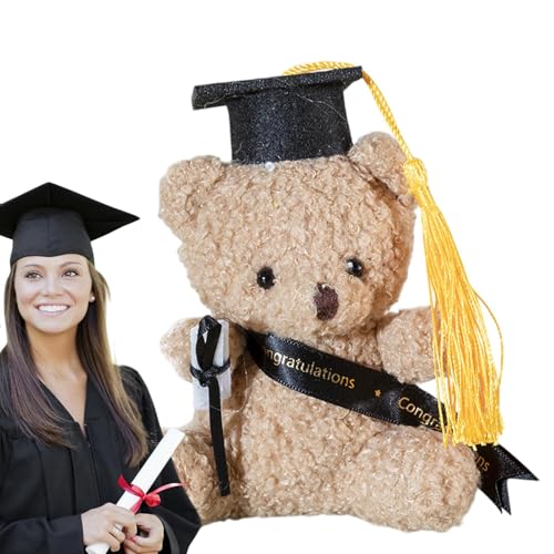 Plüschtier des Graduationsbärs – 5,1 Zoll (14 cm) Graduation Plüschtier | Mini-Absolvent aus Plüsch mit und Abschluss, Kindergartengeschenk, Schreibtisch-Ornament von Jlobnyiun