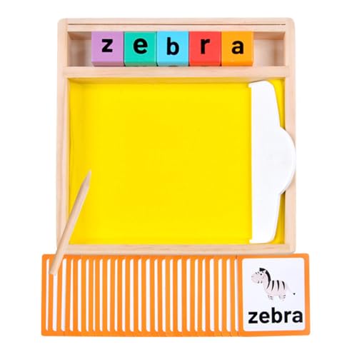 Sandtablett für die Kinder, Lernspielzeug-Set, Rechtschreibung, aus Holz, mit Hilfe bei der Bildung von Buchstaben, Lernspielzeug für Vorschule Sandtablett für die Kinder, Lernspielzeug-Set, Rechtschreibung, aus Holz, mit Hilfe bei der Bildung von Buchstaben, Lernspielzeug für Vorschule von Jlobnyiun