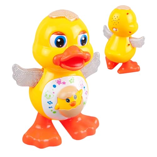 Tanzende Duck Toy - Musical Light -up Ente, interaktiver Flapping Pet | Vorschulpädagogikspielzeug mit Musik und Bewegung für 1 -jährige Kinder, ideal für Kleinkindentwicklung, Spielzeit und frühes Le Tanzende Duck Toy - Musical Light -up Ente, interaktiver Flapping Pet | Vorschulpädagogikspielzeug mit Musik und Bewegung für 1 -jährige Kinder, ideal für Kleinkindentwicklung, Spielzeit und frühes Le von Jlobnyiun