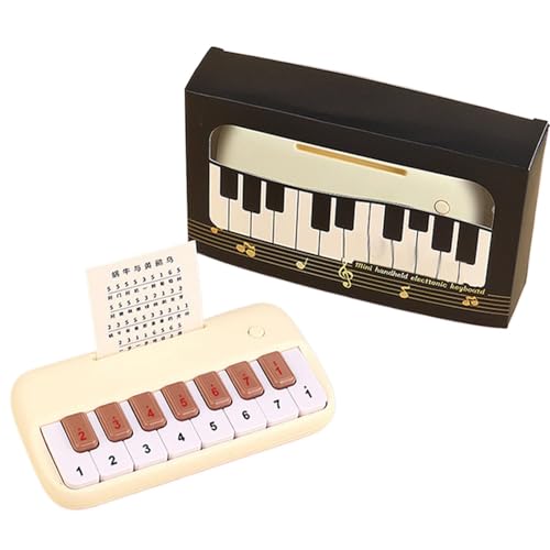 Taschenpiano, kleines Klavier, Klavierspielzeug mit tragbarer Tastatur | Lernmusikinstrument mit 15 Schlüsseln mit mehreren Anfängermusikspielen, für 3 bis 6 Jahre von Jlobnyiun