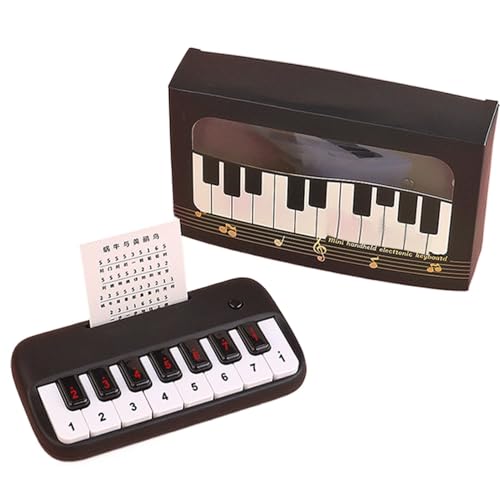 Taschenpiano, kleines Klavier, Klavierspielzeug mit tragbarer Tastatur | Lernmusikinstrument mit 15 Schlüsseln mit mehreren Anfängermusikspielen, für 3 bis 6 Jahre von Jlobnyiun