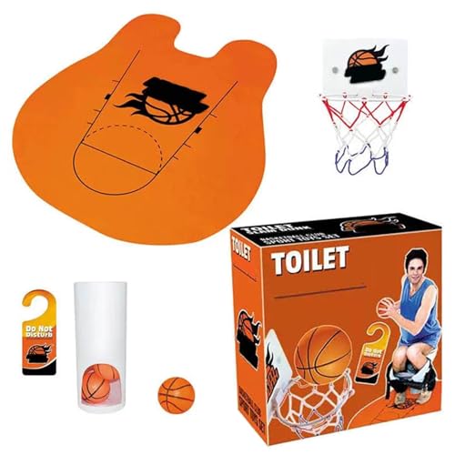 Toiletten-Basketball-Set, Toiletten-Basketballspiel | Basketballkorb Set, Interaktives Sport-Spielzeug für Badezimmer, lustiges Indoor-Basketballkorb für e Toiletten-Basketball-Set, Toiletten-Basketballspiel | Basketballkorb Set, Interaktives Sport-Spielzeug für Badezimmer, lustiges Indoor-Basketballkorb für e von Jlobnyiun