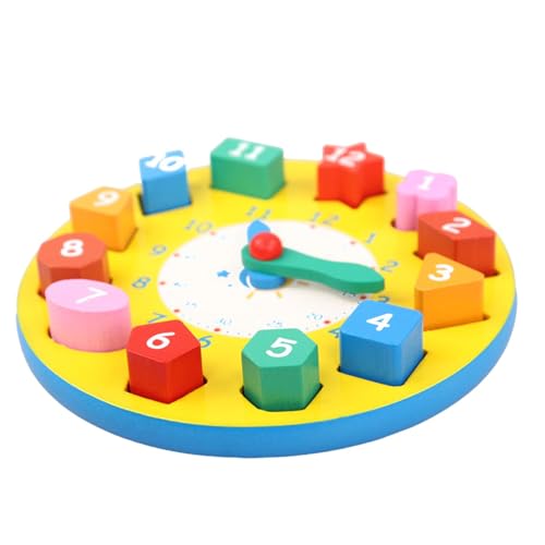 Unterrichtszeit-Zeitblockuhr - Formensortier-Lernspielzeug, Lernspielzeug aus Holz zum Unterrichten der Zeit, interaktive Formenmodelle, Puzzlespielzeuge für Zuhause, Unterrichtszeit-Zeitblockuhr - Formensortier-Lernspielzeug, Lernspielzeug aus Holz zum Unterrichten der Zeit, interaktive Formenmodelle, Puzzlespielzeuge für Zuhause, von Jlobnyiun
