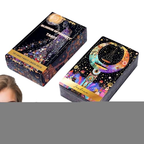 Wahrsacher Tarot-Set-Party-Schicksalskarten, 78-teiliger Oracle Deck | Kompaktes Fortunzellzählungs-Kit für Game Night-Feierlichkeiten, geführte Reflexion während spiritueller Ereignisse und metaphysi Wahrsacher Tarot-Set-Party-Schicksalskarten, 78-teiliger Oracle Deck | Kompaktes Fortunzellzählungs-Kit für Game Night-Feierlichkeiten, geführte Reflexion während spiritueller Ereignisse und metaphysi von Jlobnyiun