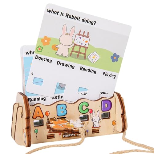 Wort-Entschlüsselungsspiel – Wörter-Lernspiele aus Holz, 250 g, Wort-Lernspielzeug für die Schule zu Hause, interaktive Wörter-Fragekarten aus Holz, Spielzeug für Kinder ab 3 Jahren Wort-Entschlüsselungsspiel – Wörter-Lernspiele aus Holz, 250 g, Wort-Lernspielzeug für die Schule zu Hause, interaktive Wörter-Fragekarten aus Holz, Spielzeug für Kinder ab 3 Jahren von Jlobnyiun