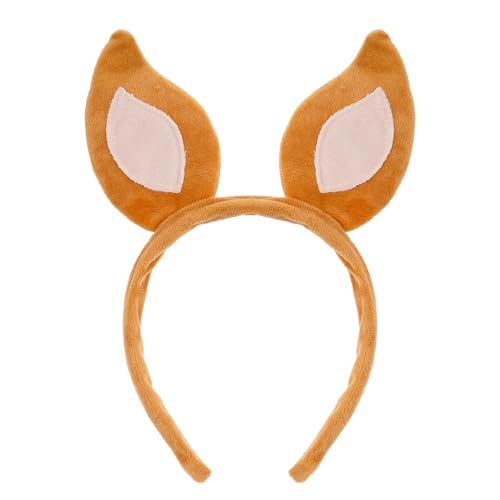 Jmkcoz Plüsch Tier Ohren und Hörner Stirnband Tier Cosplay Kostüm Kopfbedeckung für Halloween Weihnachten Karneval Mottoparty (Hund) von Jmkcoz