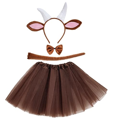 Jmkcoz Ziegen-Tutu-Set, Ziegenohren und Hörner, Haarreif, Schwanz, Krawatte, Tutu, elegantes Tier-Kostüm für Halloween, Cosplay, Kostümparty Jmkcoz Ziegen-Tutu-Set, Ziegenohren und Hörner, Haarreif, Schwanz, Krawatte, Tutu, elegantes Tier-Kostüm für Halloween, Cosplay, Kostümparty von Jmkcoz