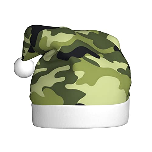 Jmorco Camo Green Printed Christmas Hat For Adults Unisex Santa Hat Xmas Holiday Hat For Christmas New Year Festive Holiday Party von Jmorco