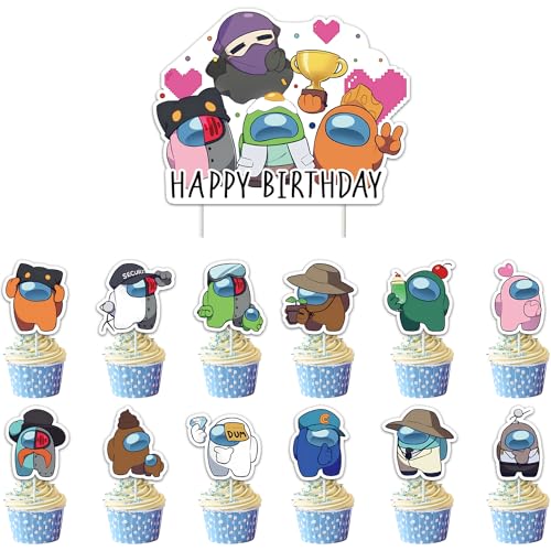 Among Us Tortendeko 49 Stück Kuchen Deko Cake Topper Cupcake Topper für Kinder, Mädchen, Jungen Geburtstagskuchendekoration Among Us Tortendeko 49 Stück Kuchen Deko Cake Topper Cupcake Topper für Kinder, Mädchen, Jungen Geburtstagskuchendekoration von JoUbi