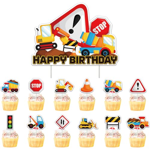 Bagger Muffin Deko LKW Tortendeko 49 Stück Kuchen Deko Auto Cake Topper Cupcake Topper für Kinder, Mädchen, Jungen Geburtstagskuchendekoration Bagger Muffin Deko LKW Tortendeko 49 Stück Kuchen Deko Auto Cake Topper Cupcake Topper für Kinder, Mädchen, Jungen Geburtstagskuchendekoration von Tokiso