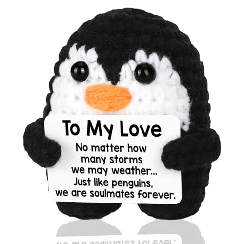 Joalpysm Mini Lustiger positiver Pinguin, inspirierende, positive Häkeltiere mit Motivationskarte, handgefertigt, emotionale Unterstützung, Geschenk für Frauen, Freunde, kleine Geburtstagsgeschenke Joalpysm Mini Lustiger positiver Pinguin, inspirierende, positive Häkeltiere mit Motivationskarte, handgefertigt, emotionale Unterstützung, Geschenk für Frauen, Freunde, kleine Geburtstagsgeschenke von Joalpysm