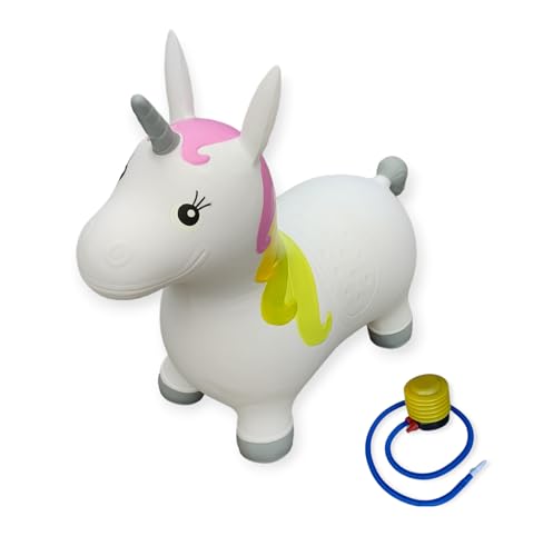 Jobber Toys - Skippy Tiere- Einhorn - Skippyball - Multicolor - inkl. Pumpe von Jobber Toys