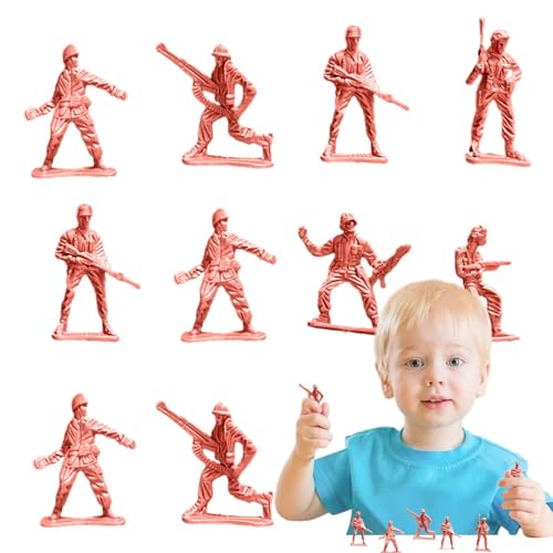 Joberio Klassische Soldaten-Männer-Spielzeuge, 50-teilige Actionfiguren, Soldaten-Männer, Langlebige Spielzeugsoldaten, Militärfiguren Mit Schlachtfeldwaffe, Spielzeugsoldaten Für Kinder von Joberio