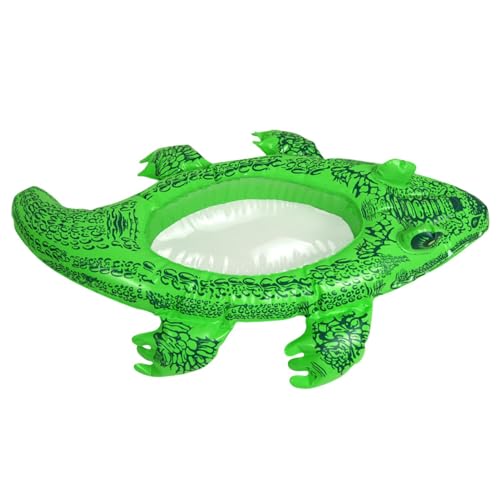 Schwimmendes Floß, Krokodil-Design, Wasserliege für Kinder, 62 x 40 x 11 cm, Sommerfloß für See, Hofteiche, Strände, Partys, oberirdische Pools von Joberio