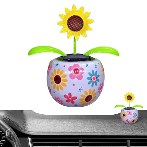 Tanzendes Blumenspielzeug, solarbetriebene Blume, schüttelnder Kopf, Ornament in bunten Töpfen, Auto-Dekoration, solarbetriebene tanzende Figuren für Büro, Schreibtisch, Auto, Armaturenbrett Tanzendes Blumenspielzeug, solarbetriebene Blume, schüttelnder Kopf, Ornament in bunten Töpfen, Auto-Dekoration, solarbetriebene tanzende Figuren für Büro, Schreibtisch, Auto, Armaturenbrett von Joberio