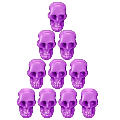 Totenkopf | Halloween-Totenkopf-Miniaturen, Desktop-Dekoration, Halloween-Skelett-Schädel, buntes Trickspielzeug für Garten von Joberio