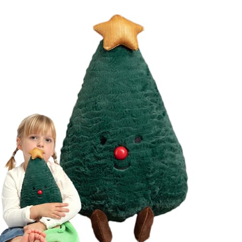 Weihnachts-Überwurfkissen, gefüllte Weihnachtsdekoration, Plüschpuppenkissen, 30 cm, Plüschkissen, Sofa-Ornament, weihnachtliche dekorative Kissen für Sofa, Bett, Couch, Kissen von Joberio